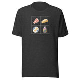 T-Bone Steak, Cheese, Eggs, and Welch's Grape Unisex t-shirt