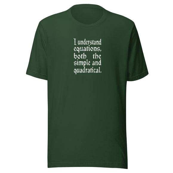 I Understand Equations Unisex t-shirt