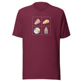 T-Bone Steak, Cheese, Eggs, and Welch's Grape Unisex t-shirt