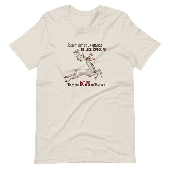 Don't Let Your Grade Be Like Rudolph - Unisex t-shirt