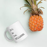 It's in the SYLLABUS mug - white