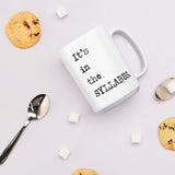 It's in the SYLLABUS mug - white